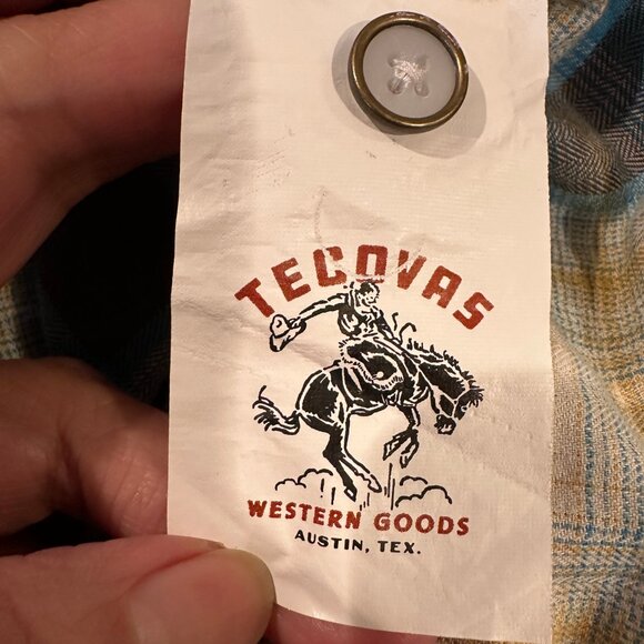 Tecovas Men's Pearl Snap Western Plaid Shirt Long Sleeve Size Large - Picture 6 of 7